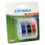 DYMO - Embossing Tape Self Adhesive 9mm Pack of 3