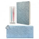 Ice London - Notebook, Pen & Pencil Case Set - Blue
