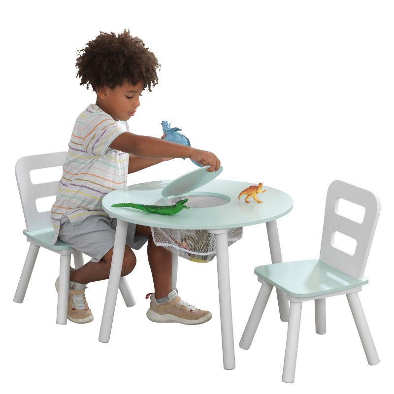 dbt 20021 kidkraft round storage table 2 chair set mint 1609653996 Mumzworld