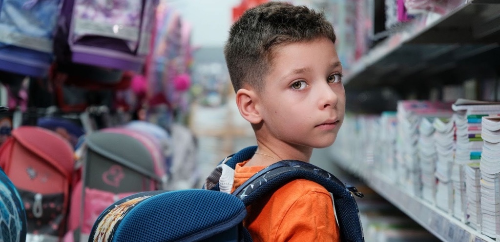 boy school shopping
