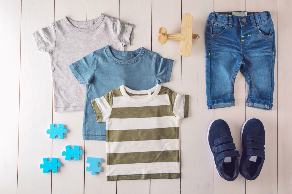 Children clothes nicely arranged